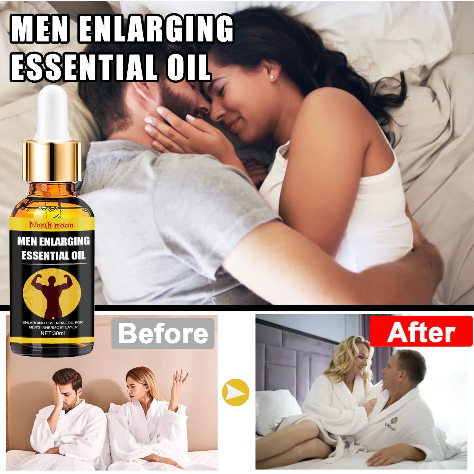 Men's Essential Oil for Penis Thickening and Growth - Honeysuckle Melons