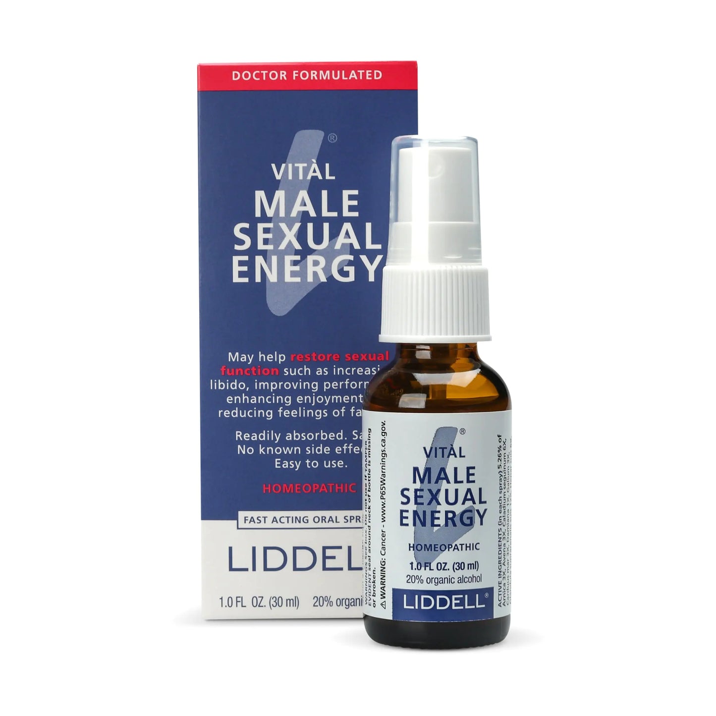 Liddell Homeopathic Vital Male Sexual Energy - 1fl oz - Honeysuckle Melons