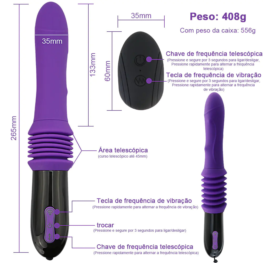 Automatic Suction Plug Remote Control Vibrator Device - Honeysuckle Melons