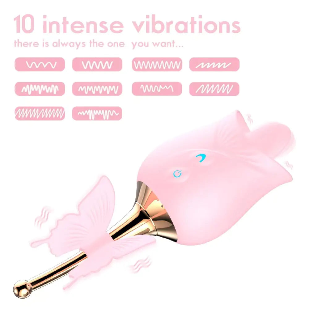 Rose's New Tongue Sucking Device with Vibrating Eggs - Honeysuckle Melons