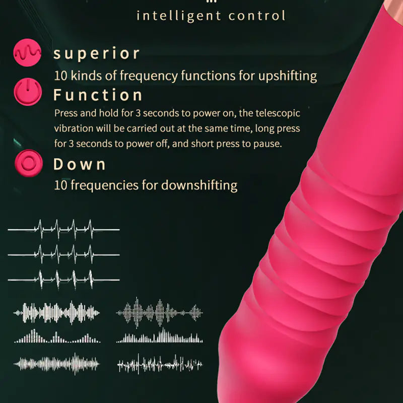 Automatic Telescopic Dildo Vibrator for Women - Honeysuckle Melons