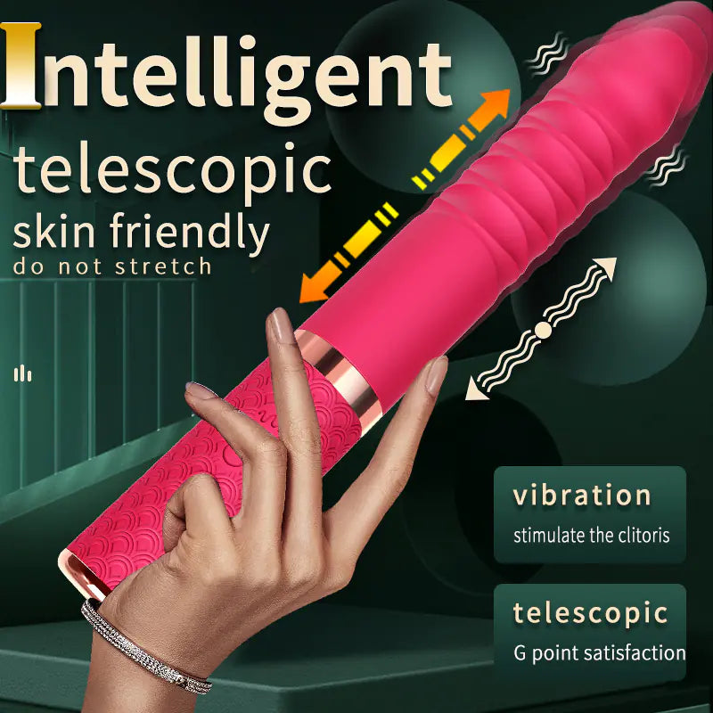 Automatic Telescopic Dildo Vibrator for Women - Honeysuckle Melons