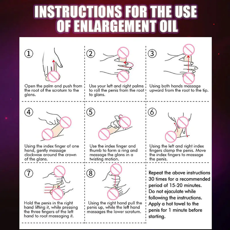 Men's Essential Oil for Penis Thickening and Growth - Honeysuckle Melons