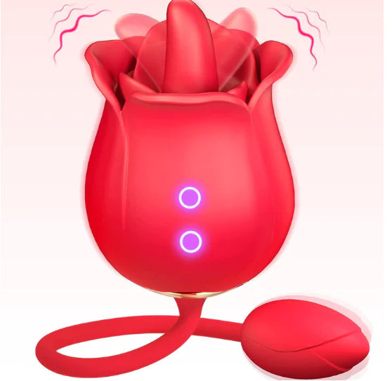Rose Tongue Vibrator for Women - G Spot and Clitoral Stimulation - Honeysuckle Melons